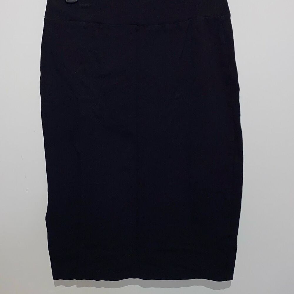 Nine West Womens Black Stretch Pencil Skirt Side Slit Pull On‎ Size S 9265G91